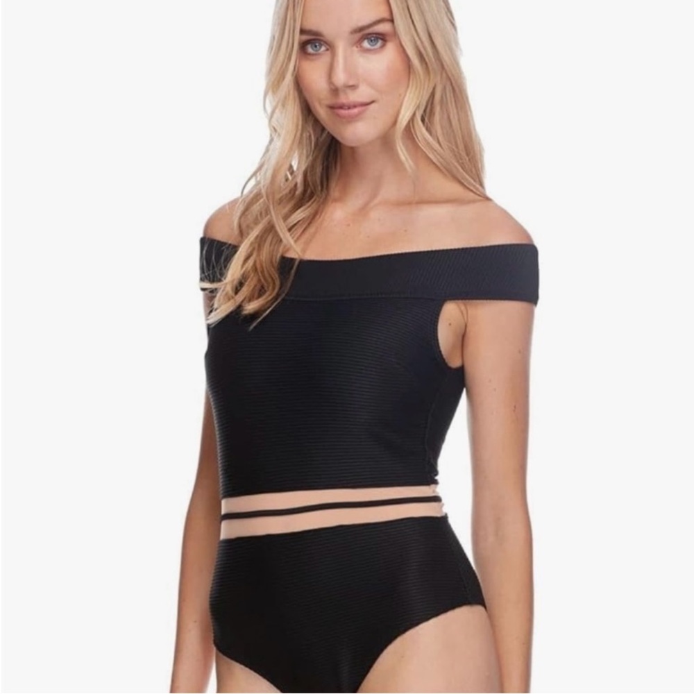 Body Glove Scandal Vice One Piece Off the Shoulder Black Size Large. Beach Wear - Picture 4 of 17